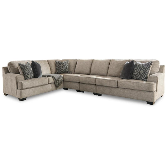 Signature Design by Ashley - Bovarian Fabric 4 Piece Sectional in Stone veiw 1