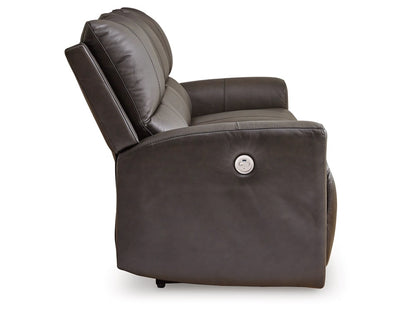 Signature Design by Ashley - Boxmere Reclining Power Sofa in Storm - U1310087 veiw 4