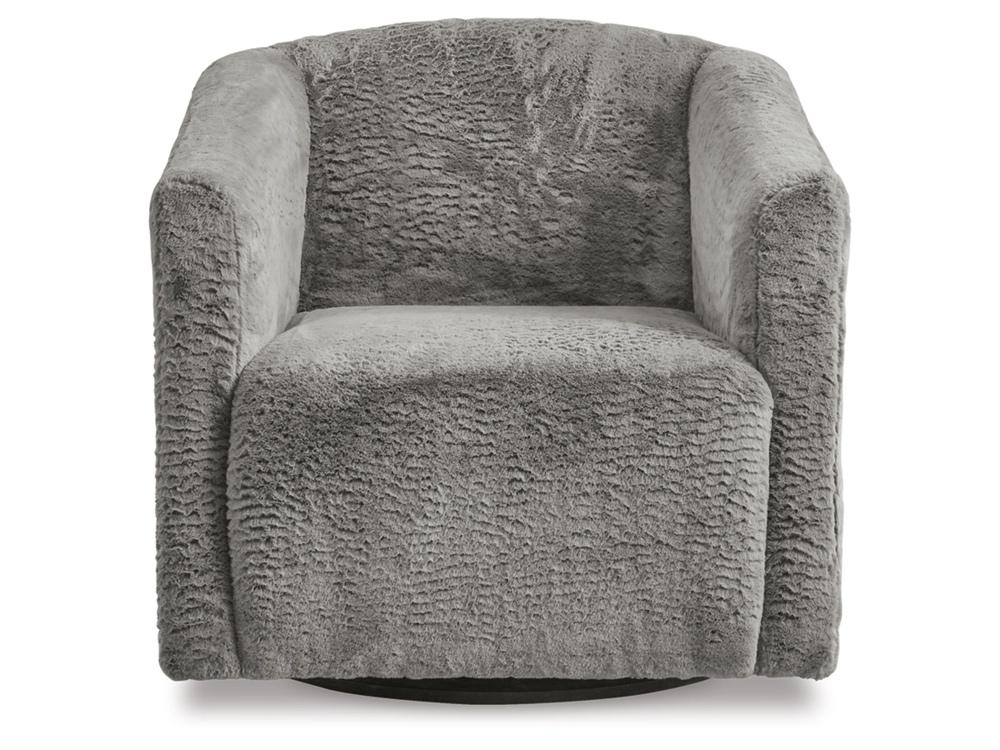 Signature Design by Ashley - Bramner Swivel Accent Chair in Charcoal - A3000330 veiw 3