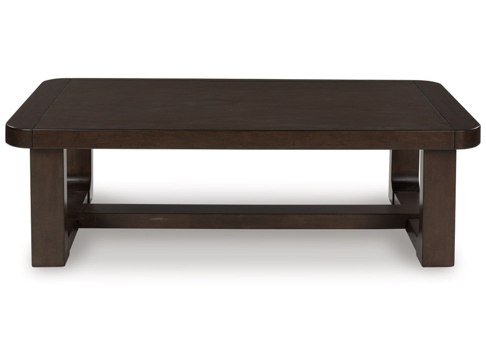 Signature Design by Ashley - Breckington Rectangular Cocktail Table in Dark Brown - T856-1 veiw 1