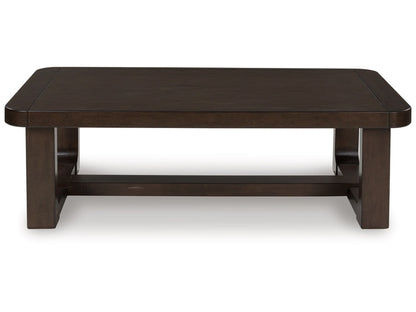 Signature Design by Ashley - Breckington Rectangular Cocktail Table in Dark Brown - T856-1 veiw 3