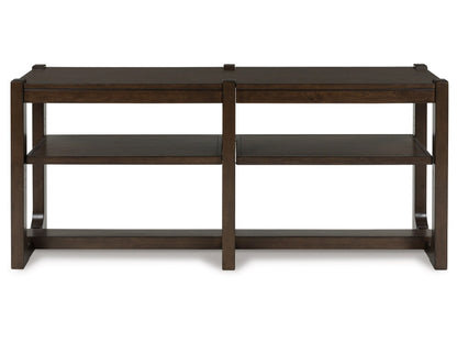 Signature Design by Ashley - Breckington Sofa Table in Dark Brown - T856-4 veiw 1