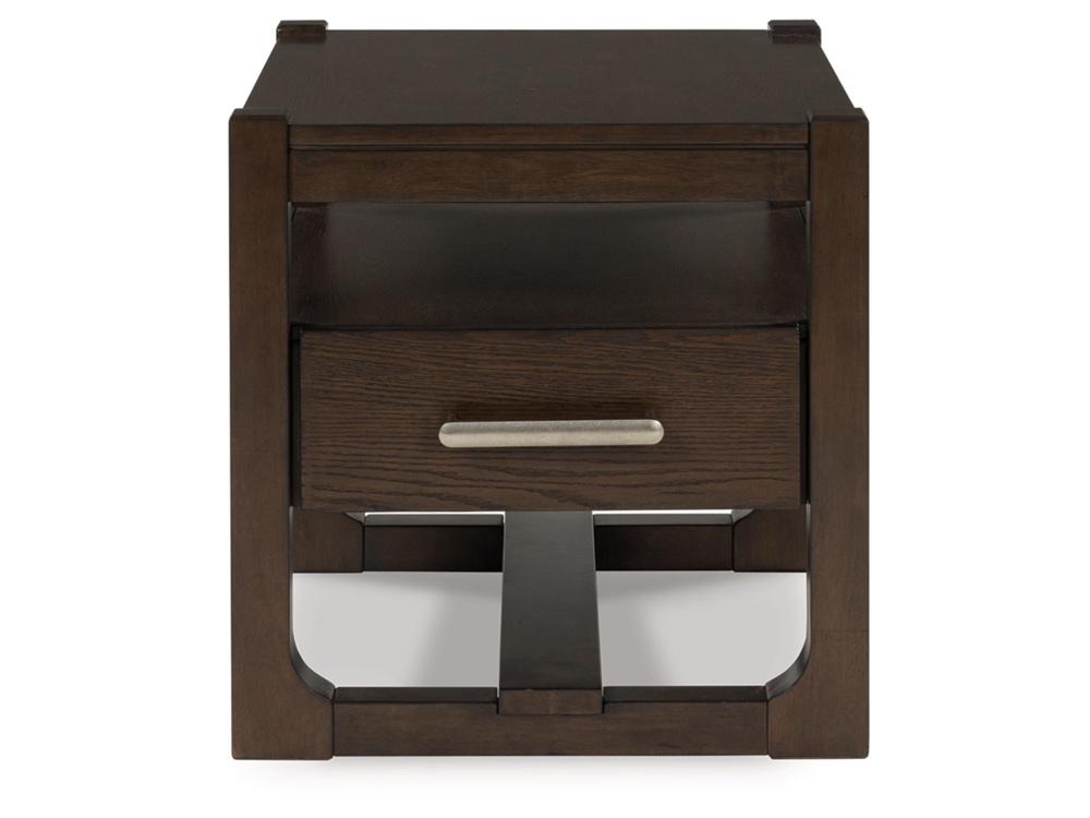 Signature Design by Ashley - Breckington Square End Table in Dark Brown - T856-2 veiw 1