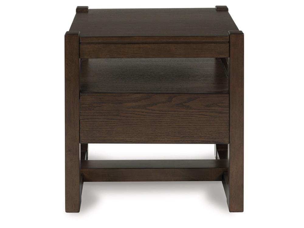 Signature Design by Ashley - Breckington Square End Table in Dark Brown - T856-2 veiw 4