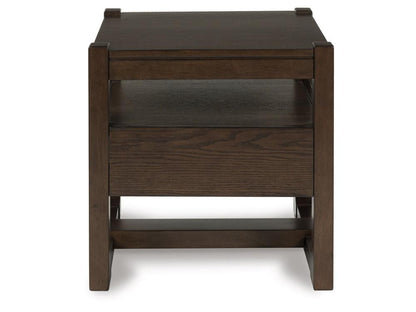 Signature Design by Ashley - Breckington Square End Table in Dark Brown - T856-2 veiw 4