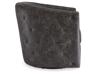 Signature Design by Ashley - Brentlow Swivel Chair in Distressed Black - A3000202 veiw 3