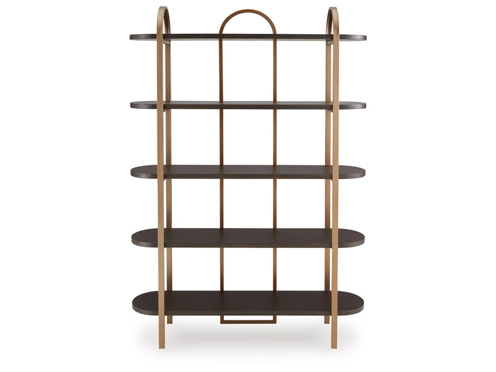 Signature Design by Ashley - Brentmour Bookcase in Brown/Gold Finish - A4000589 veiw 3