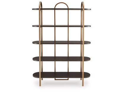 Signature Design by Ashley - Brentmour Bookcase in Brown/Gold Finish - A4000589 veiw 3
