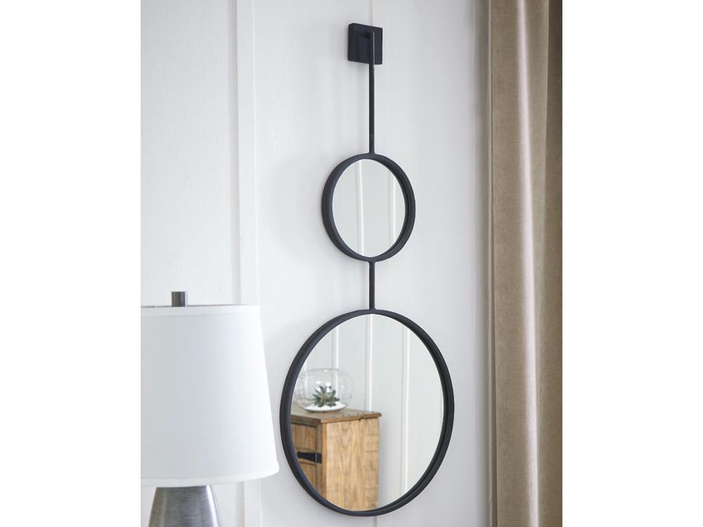 Signature Design by Ashley - Brewer Accent Mirror in Black - A8010166 veiw 2