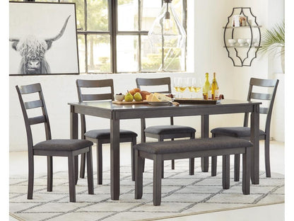 Signature Design by Ashley - Bridson Rect Drm Table (Set of 6) in Gray - D383-325 veiw 2
