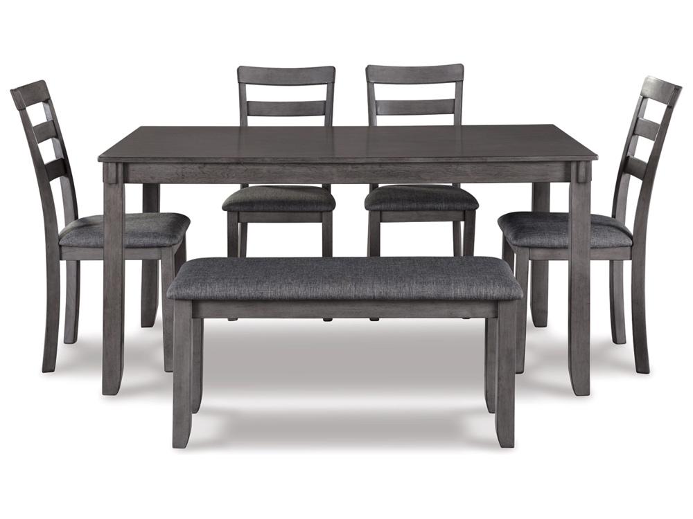 Signature Design by Ashley - Bridson Rect Drm Table (Set of 6) in Gray - D383-325 veiw 3