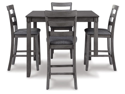 Signature Design by Ashley - Bridson Square Counter Tbl (Set of 5) in Gray - D383-223 veiw 1