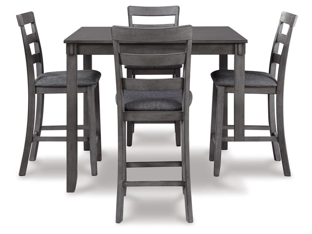 Signature Design by Ashley - Bridson Square Counter Tbl (Set of 5) in Gray - D383-223 veiw 3