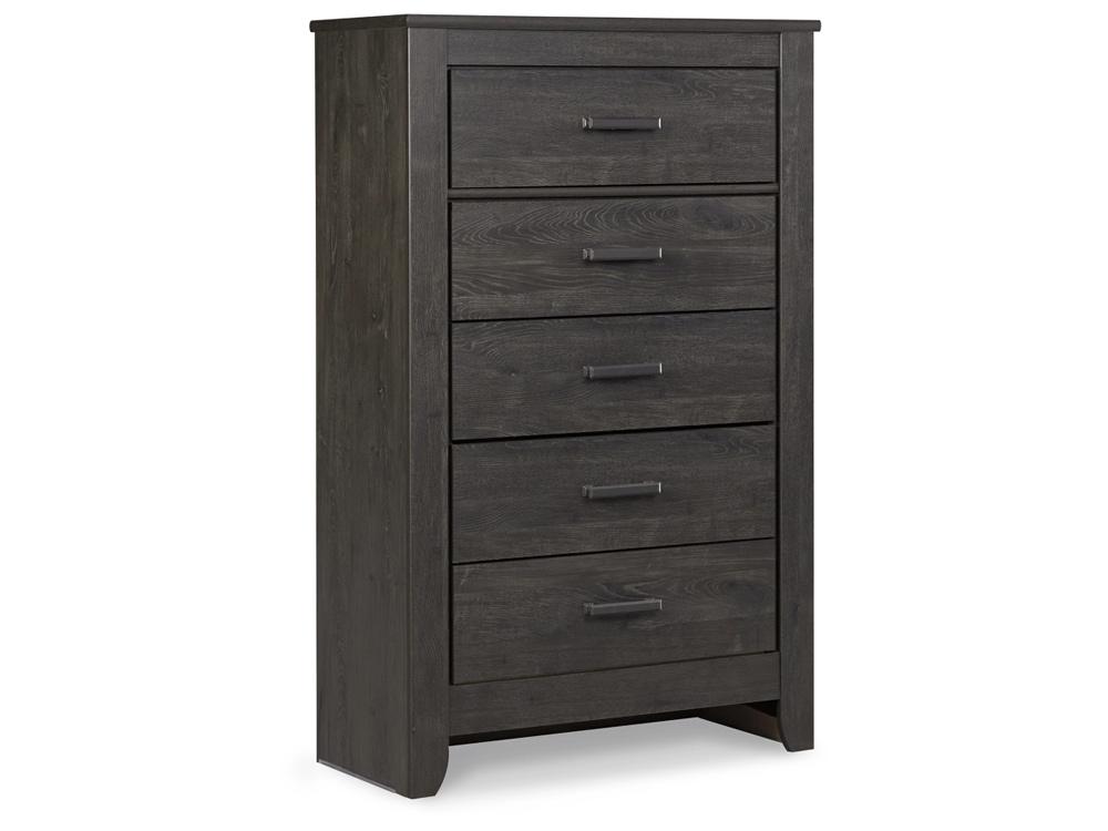 Signature Design by Ashley - Brinxton Five Drawer Chest in Black - B249-46 veiw 1