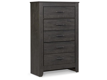 Signature Design by Ashley - Brinxton Five Drawer Chest in Black - B249-46 veiw 1