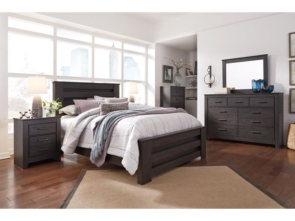 Signature Design by Ashley - Brinxton Five Drawer Chest in Black - B249-46 veiw 3