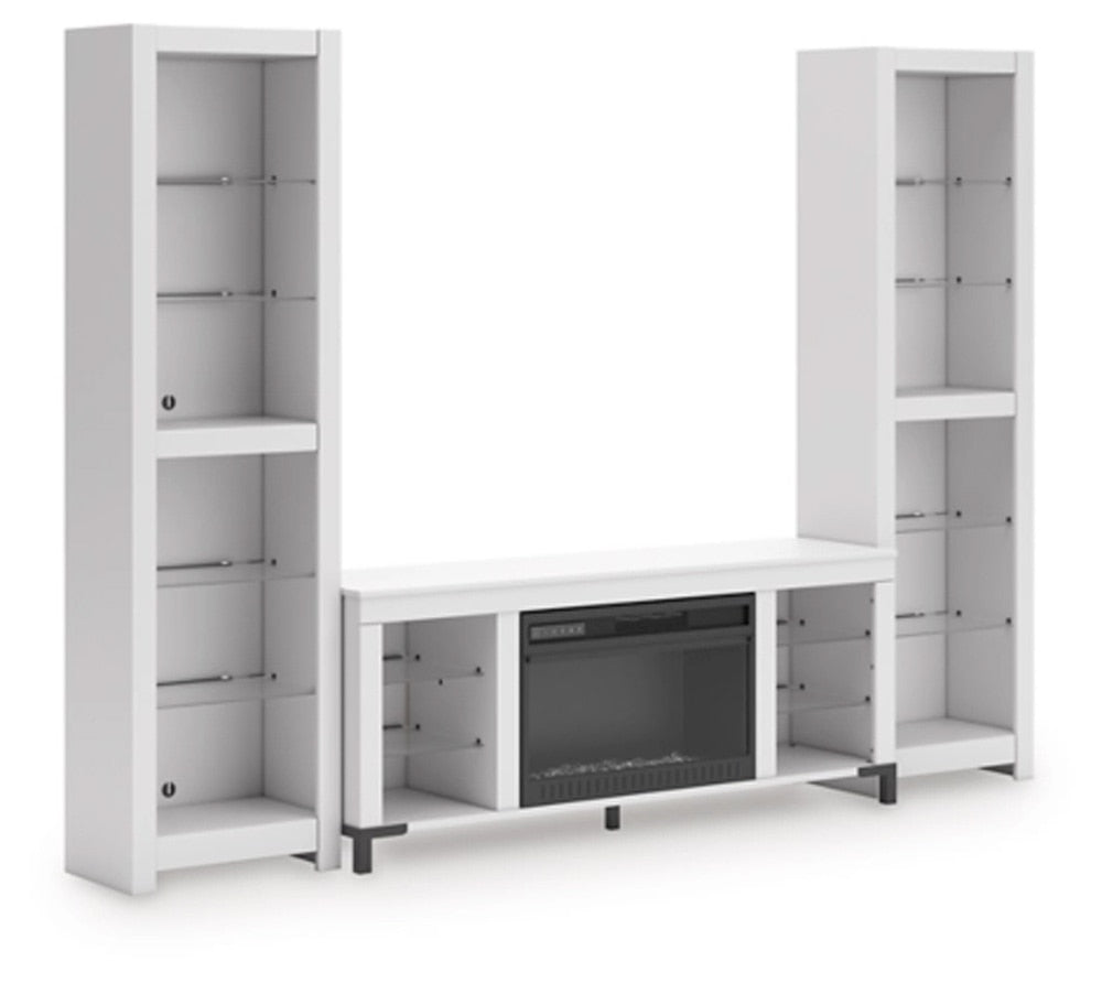 Signature Design by Ashley - Brollevi 3-Piece Entertainment Center in White veiw 1
