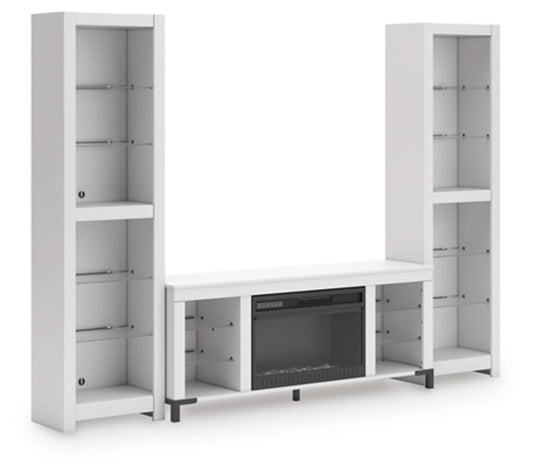 Signature Design by Ashley - Brollevi 3-Piece Entertainment Center in White veiw 1