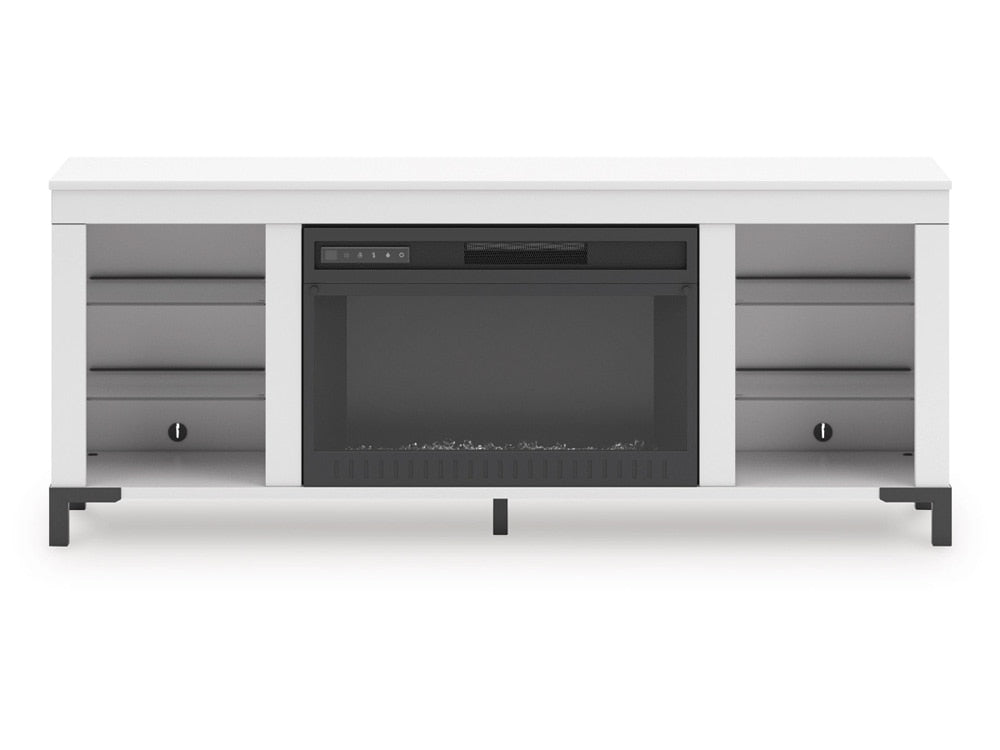 Signature Design by Ashley - Brollevi Tv Stand With Fireplace in White - W2722-168 veiw 1