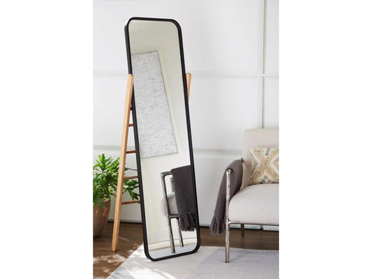 Signature Design by Ashley - Bronick Floor Mirror in Black/Brown - A8010342 veiw 2