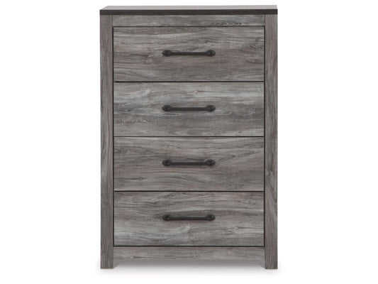 Signature Design by Ashley - Bronyan Four Drawer Chest in Dark Gray - B1290-44 veiw 1