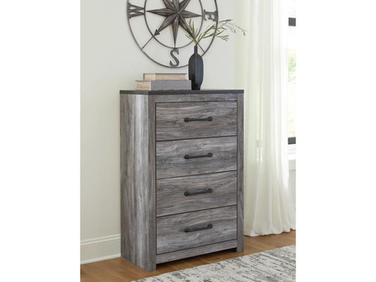 Signature Design by Ashley - Bronyan Four Drawer Chest in Dark Gray - B1290-44 veiw 2