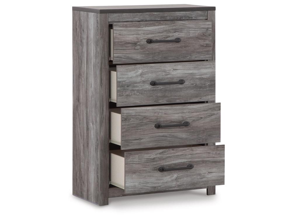 Signature Design by Ashley - Bronyan Four Drawer Chest in Dark Gray - B1290-44 veiw 3