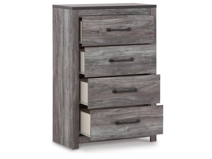 Signature Design by Ashley - Bronyan Four Drawer Chest in Dark Gray - B1290-44 veiw 3