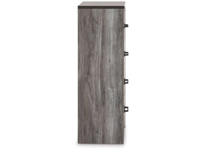 Signature Design by Ashley - Bronyan Four Drawer Chest in Dark Gray - B1290-44 veiw 4