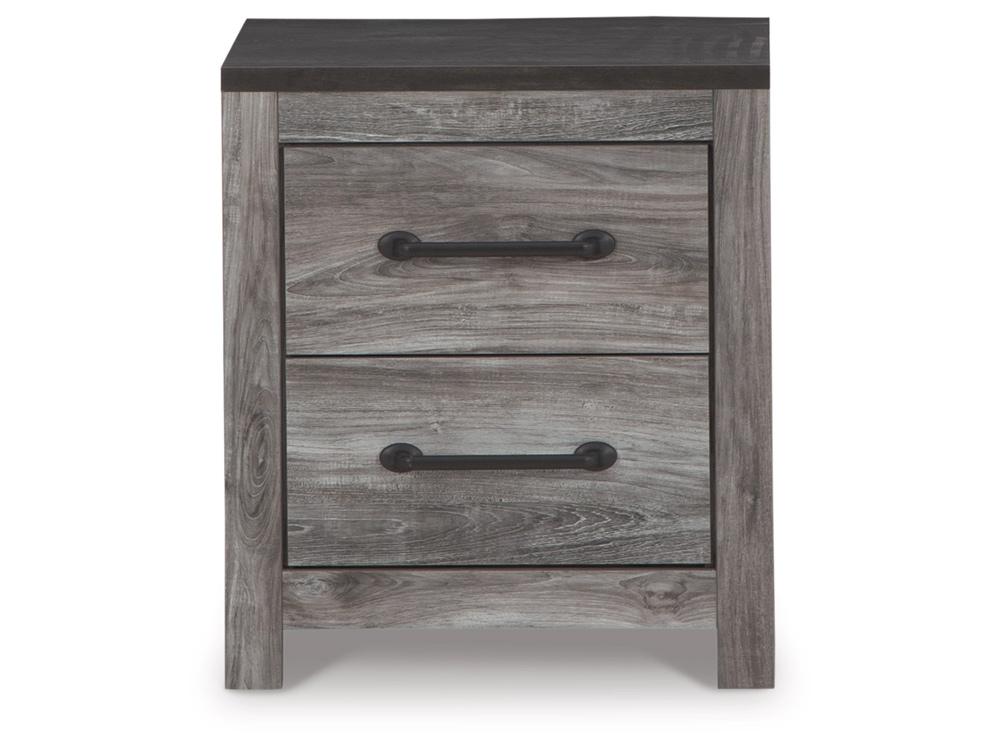 Signature Design by Ashley - Bronyan Two Drawer Night Stand in Dark Gray - B1290-92 veiw 1