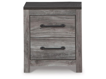 Signature Design by Ashley - Bronyan Two Drawer Night Stand in Dark Gray - B1290-92 veiw 1