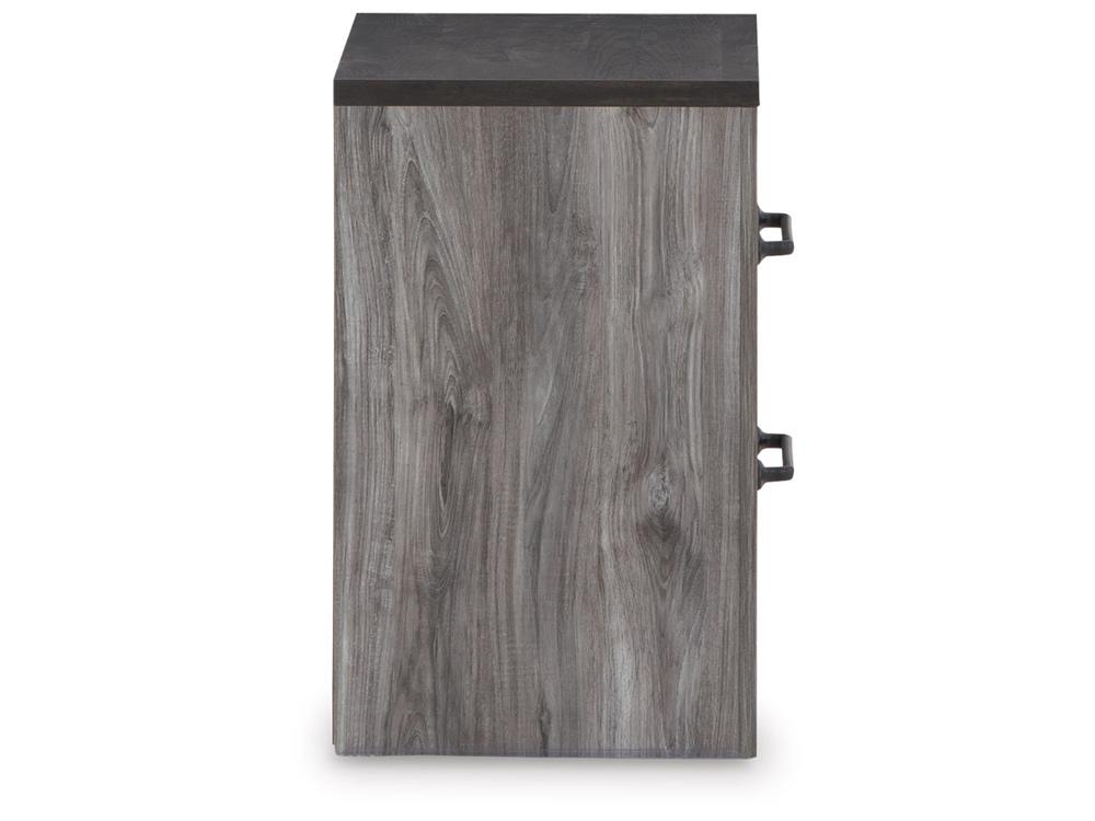 Signature Design by Ashley - Bronyan Two Drawer Night Stand in Dark Gray - B1290-92 veiw 4