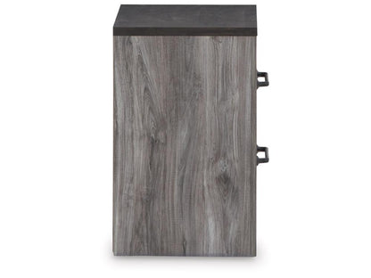 Signature Design by Ashley - Bronyan Two Drawer Night Stand in Dark Gray - B1290-92 veiw 4