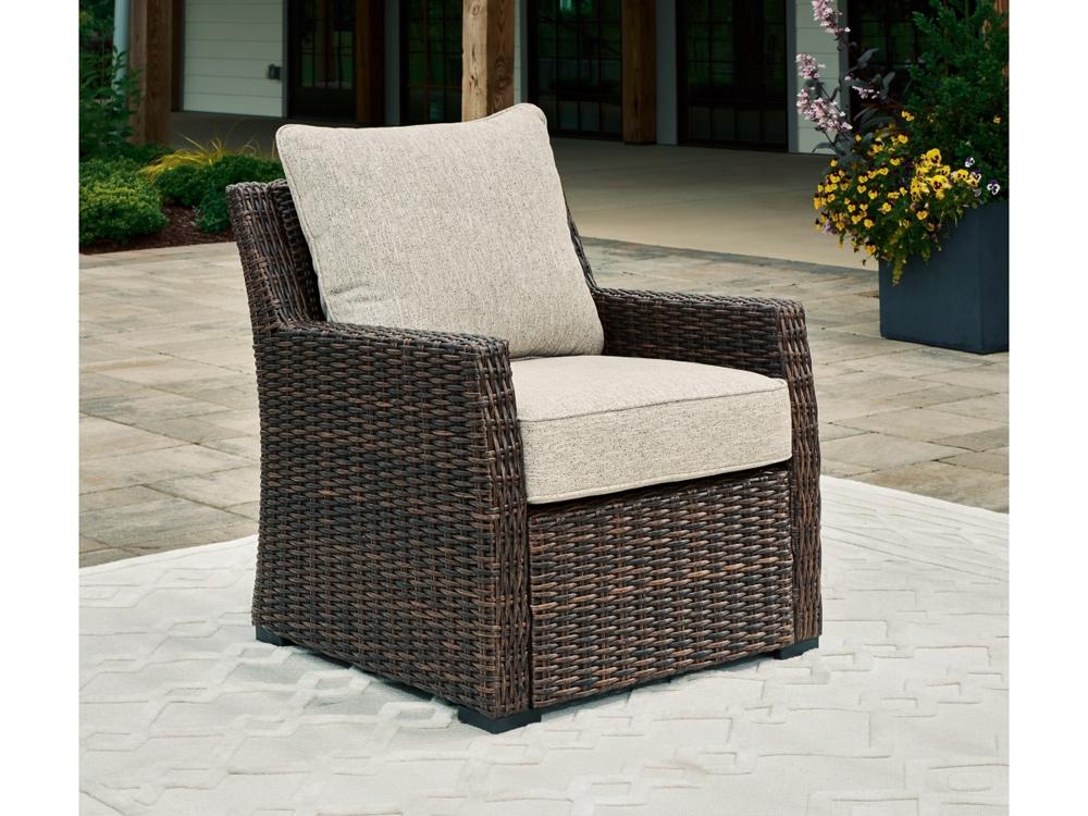 Signature Design by Ashley - Brook Ranch Outdoor Lounge Chair W/Cushion in Brown - P465-820 veiw 2