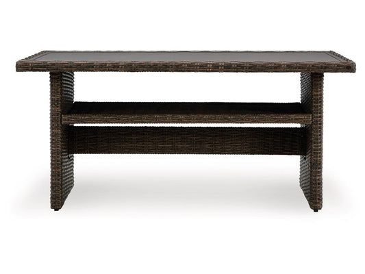 Signature Design by Ashley - Brook Ranch Outdoor Rect Multi-Use Table in Brown - P465-625 veiw 1