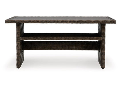 Signature Design by Ashley - Brook Ranch Outdoor Rect Multi-Use Table in Brown - P465-625 veiw 3