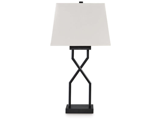 Signature Design by Ashley - Brookthrone Metal Table Lamp (Set of 2) in Black - L204514 veiw 1