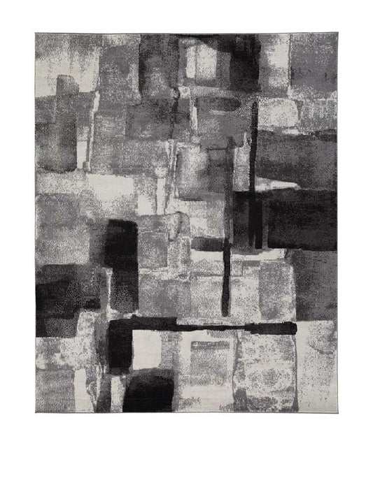 Signature Design by Ashley - Brycebourne Medium Rug in Black/Cream/Gray - R404982 veiw 1