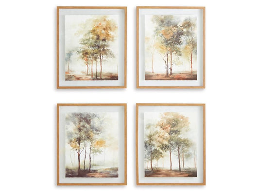 Signature Design by Ashley - Bryneford Wall Art (Set of 4) in Multi - A8000411 veiw 1