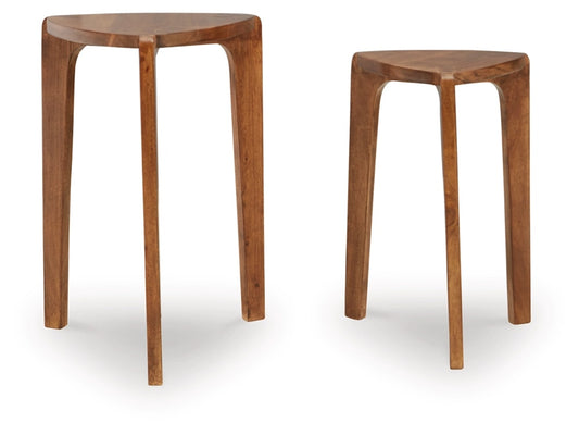 Signature Design by Ashley - Brynnleigh Accent Table Set (Set of 2) in Medium Brown - A4000607 veiw 1