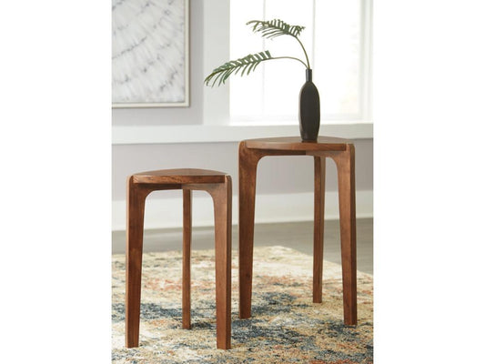 Signature Design by Ashley - Brynnleigh Accent Table Set (Set of 2) in Medium Brown - A4000607 veiw 2