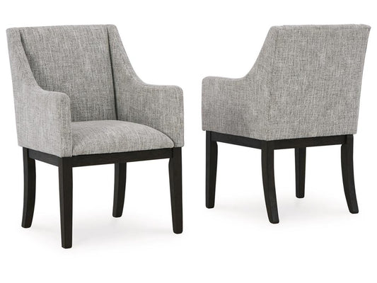 Signature Design by Ashley - Burkhaus Dining Uph Arm Chair (Set Of 2) in Brown/Black - D984-01A veiw 2