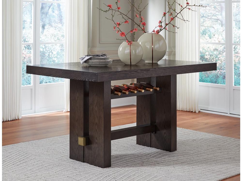 Signature Design by Ashley - Burkhaus Rect Dining Room Counter Table in Beige/Dark Brown - D984-32 veiw 2