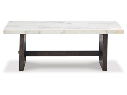 Signature Design by Ashley - Burkhaus Rectangular Cocktail Table in White/Dark Brown - T779-1 veiw 3
