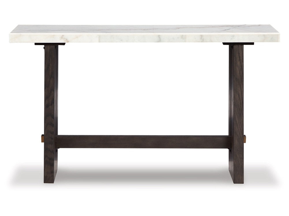 Signature Design by Ashley - Burkhaus Sofa Table in White/Dark Brown - T779-4 veiw 1