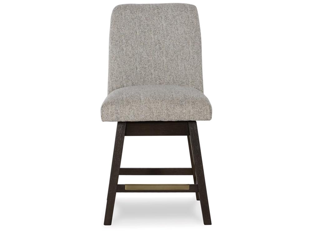 Signature Design by Ashley - Burkhaus UPH Swivel Barstool (Set of 2) in Beige/Dark Brown - D984-124 veiw 1