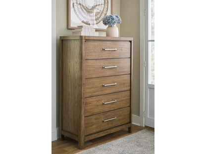 Signature Design by Ashley - Cabalynn Five Drawer C hest in Light Brown - B974-46 veiw 2