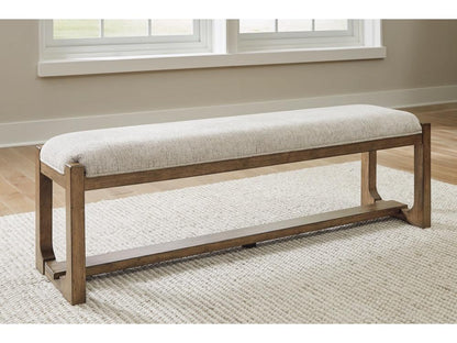 Signature Design by Ashley - Cabalynn Large Uph Dining Room Bench in Light Brown - D974-00 veiw 2