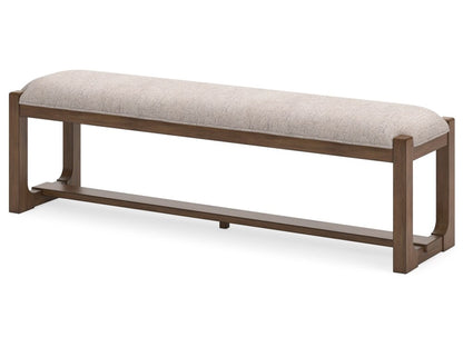 Signature Design by Ashley - Cabalynn Large Uph Dining Room Bench in Light Brown - D974-00 veiw 3