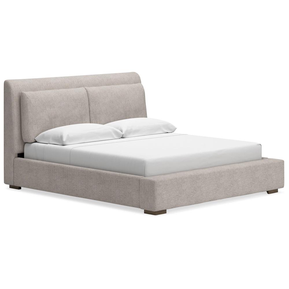 Signature Design by Ashley - Cabalynn Queen Upholstered Bed in Light Brown veiw 1